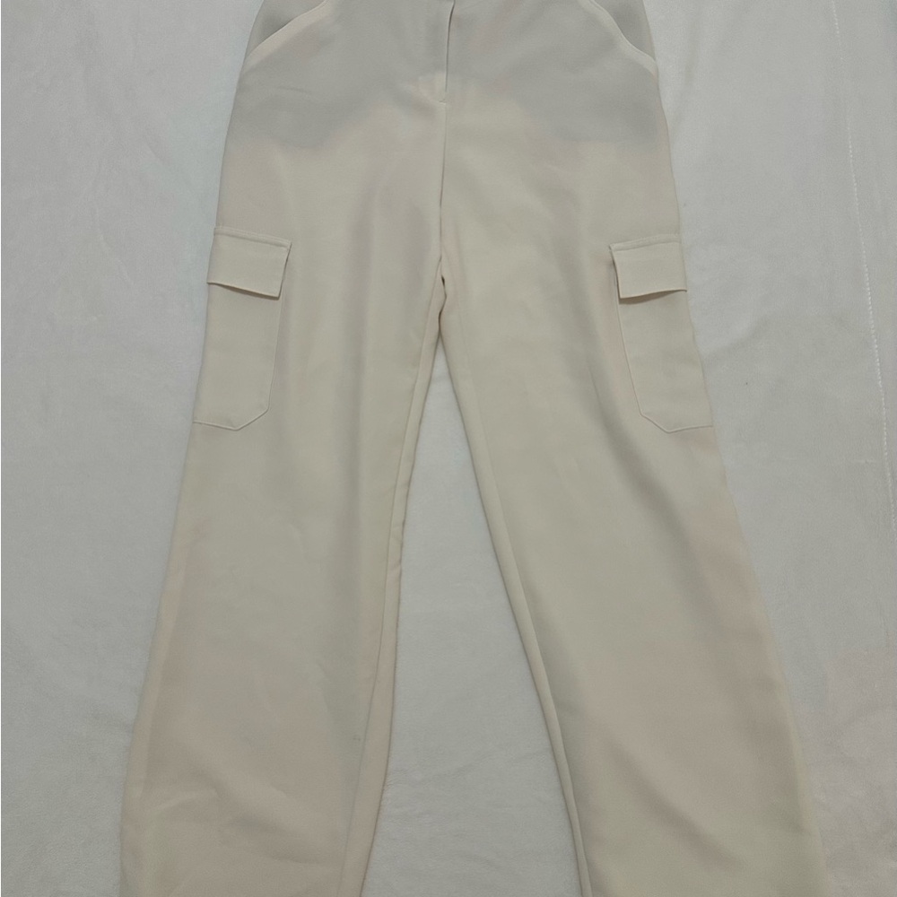 Women's Cream Cargo Pants